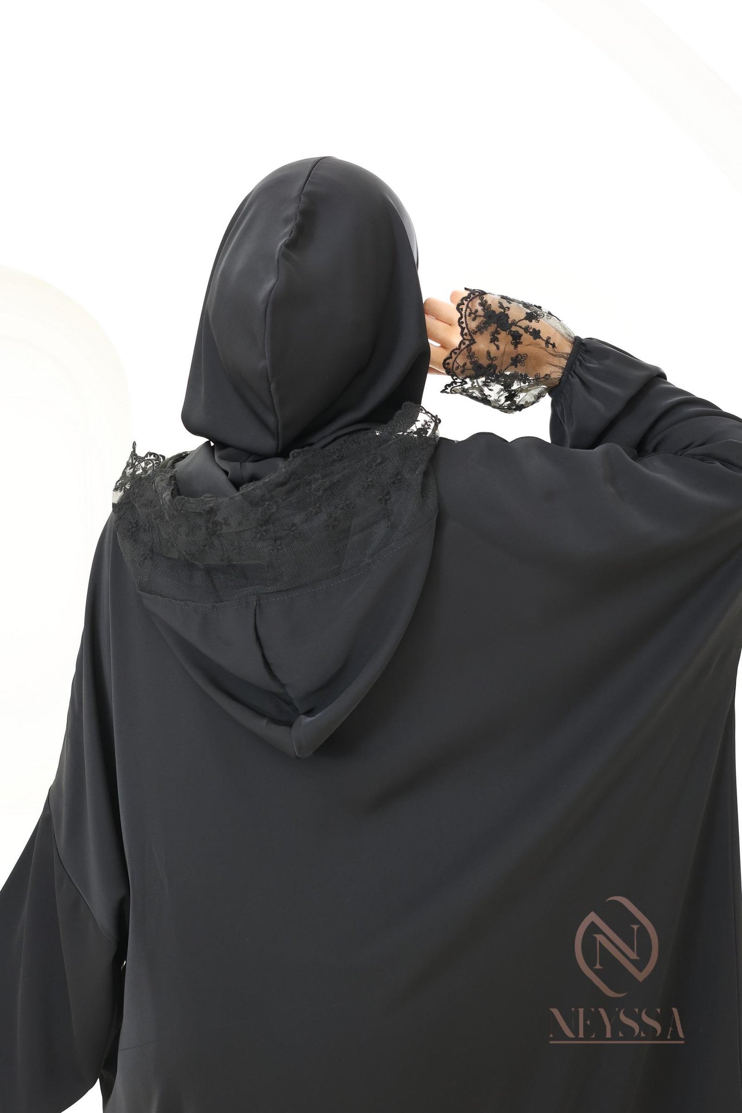 ABAYA DE PRIERE '' DENTELLA '' - hijab intégré