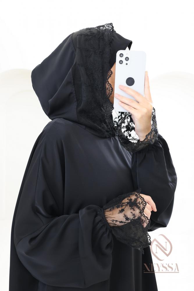 ABAYA DE PRIERE '' DENTELLA '' - hijab intégré